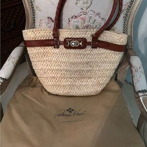 Patricia Nash Vieste Large Tote Purse
Woven Straw Leather Trim